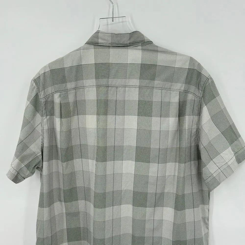 The North Face shirt XL nylon plaid button front lightweight outdoor hiking
